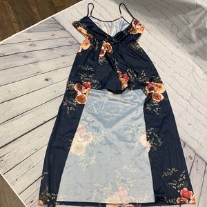 •Short romper with long back